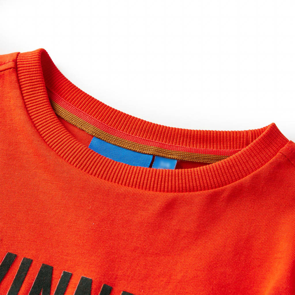 VidaXL Kindershirt mit langen Ärmeln 128 leuchtend orange