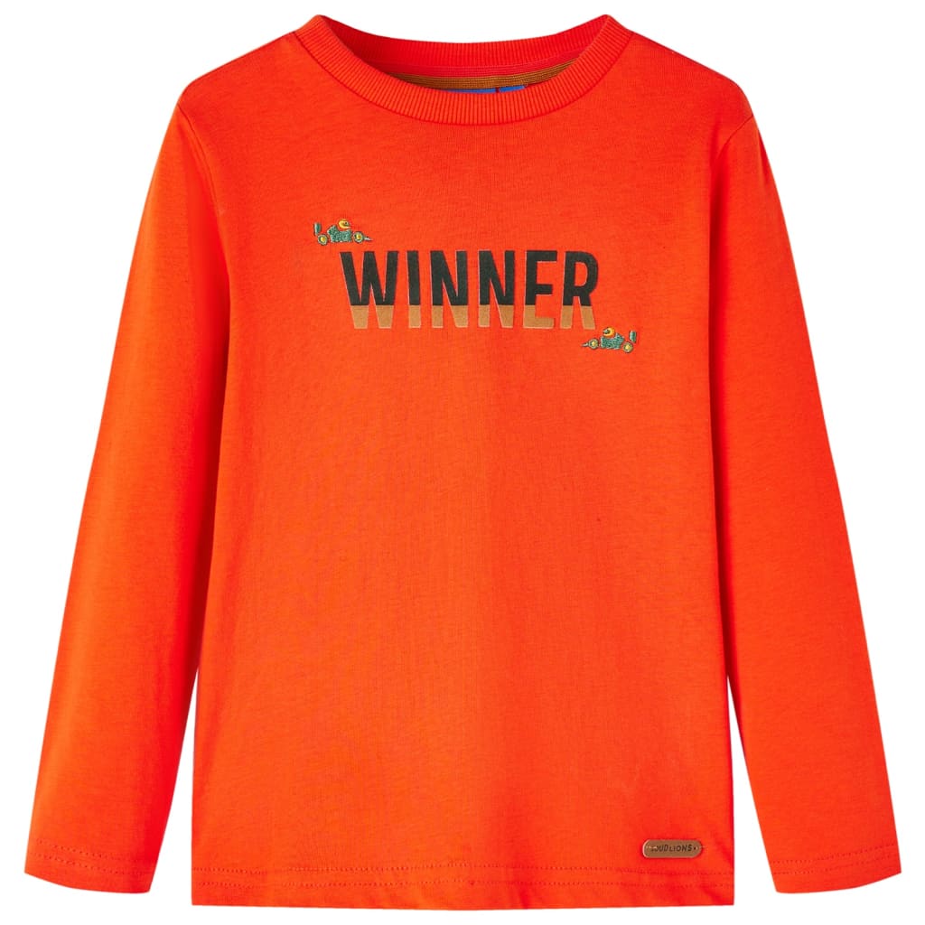 VidaXL Kindershirt mit langen Ärmeln 140 leuchtend orange