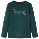 VidaXL Kindershirt mit langen Ärmeln 104 Dunkelgrün