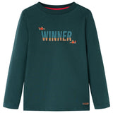 VidaXL Kindershirt mit langen Ärmeln 128 Dunkelgrün