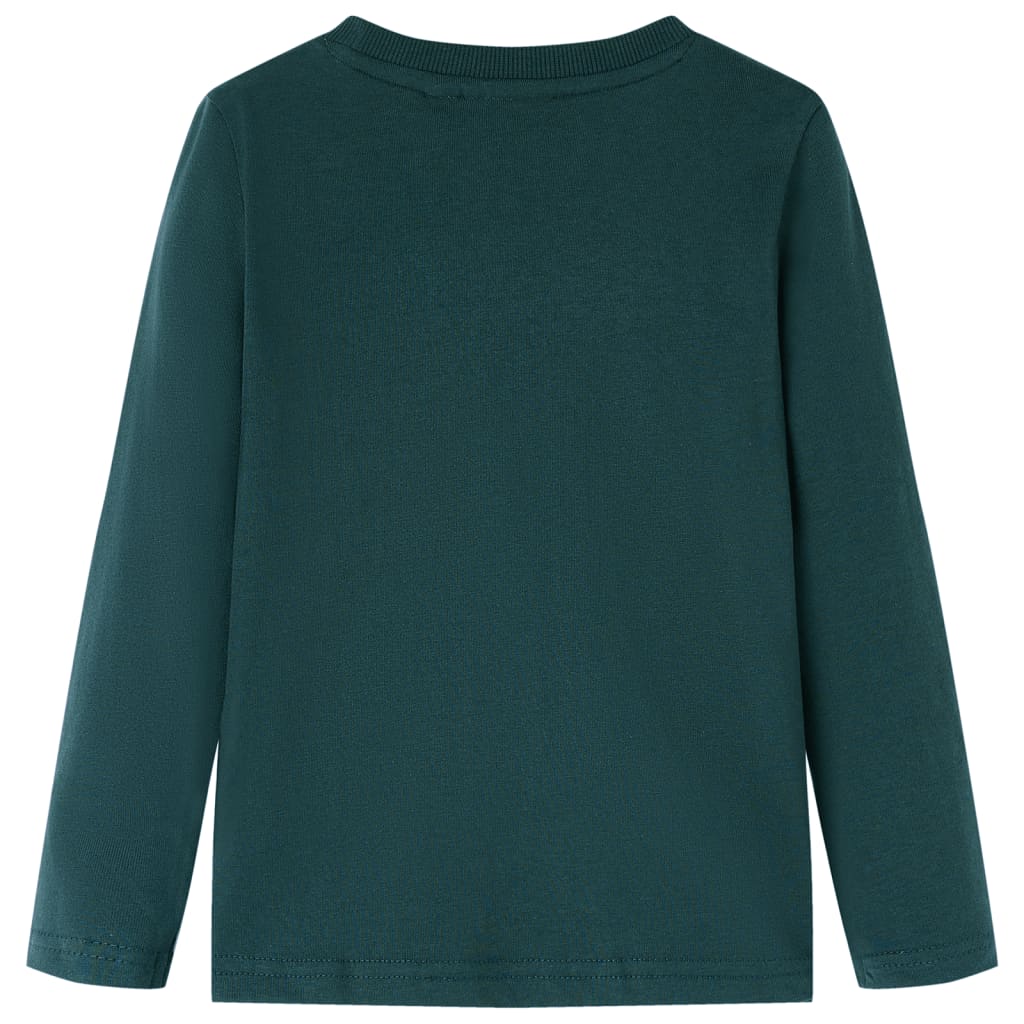 VidaXL Kindershirt mit langen Ärmeln 140 Dunkelgrün