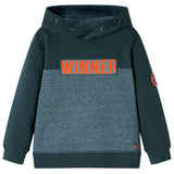 VidaXL Kinderpullover mit Kapuze 104 Dunkelgrün