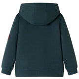 VidaXL Kinderpullover mit Kapuze 104 Dunkelgrün