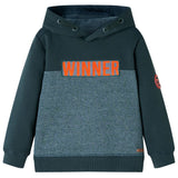 VidaXL Kinderpullover mit Kapuze 128 Dunkelgrün