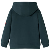 VidaXL Kinderpullover mit Kapuze 128 Dunkelgrün
