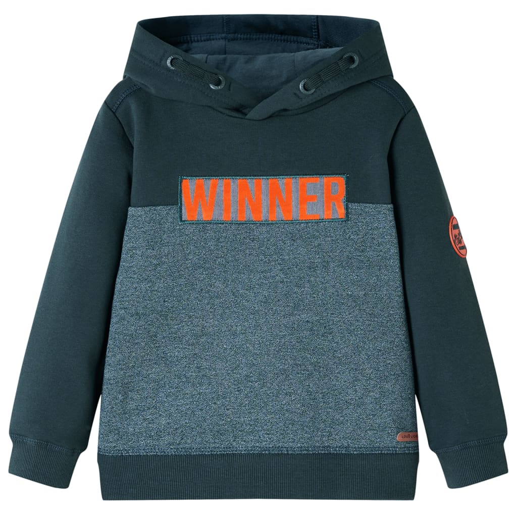 VidaXL Kinderpullover mit Kapuze 140 Dunkelgrün