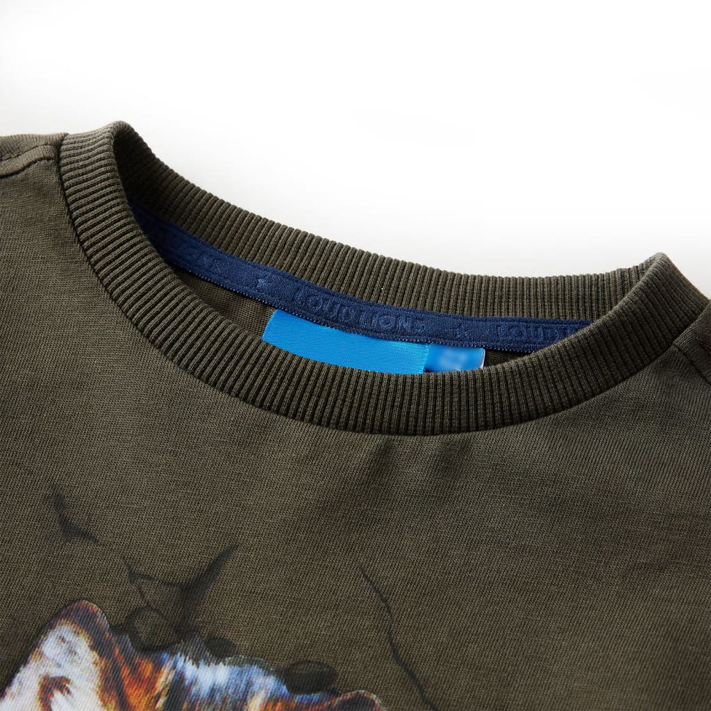 VidaXL Kindershirt mit langen Ärmeln 116 Khaki