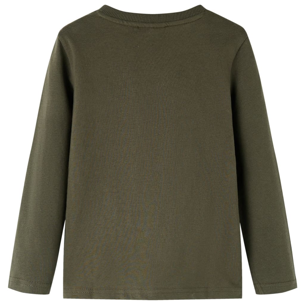 VidaXL Kindershirt mit langen Ärmeln 128 Khaki