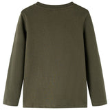 VidaXL Kindershirt mit langen Ärmeln 128 Khaki