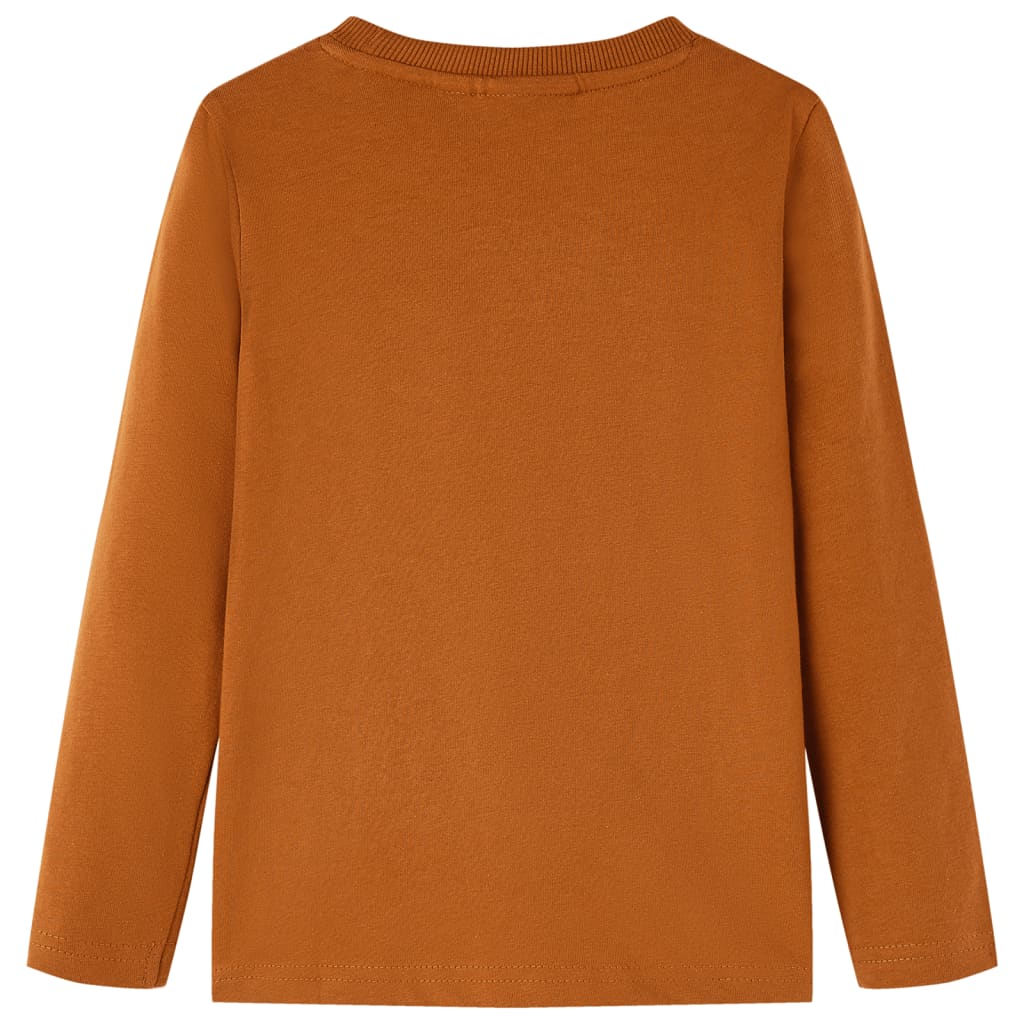 VidaXL Kindershirt mit langen Ärmeln 92 cognacfarben
