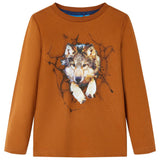 VidaXL Kindershirt mit langen Ärmeln 140 cognacfarben