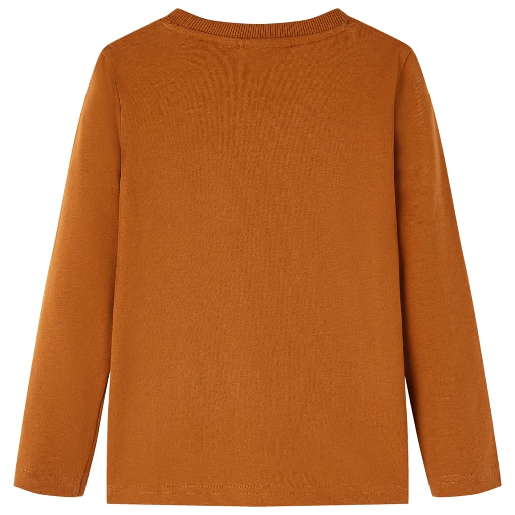 VidaXL Kindershirt mit langen Ärmeln 140 cognacfarben