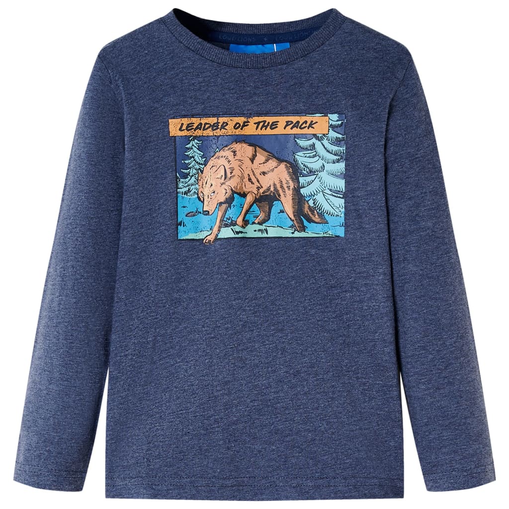 VidaXL Kindershirt mit langen Ärmeln 140 dunkelblau gemischt