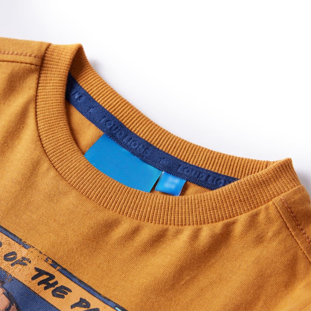VidaXL Kindershirt mit langen Ärmeln 92 dunkles Ocker