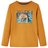VidaXL Kindershirt mit langen Ärmeln 104 dunkles Ocker