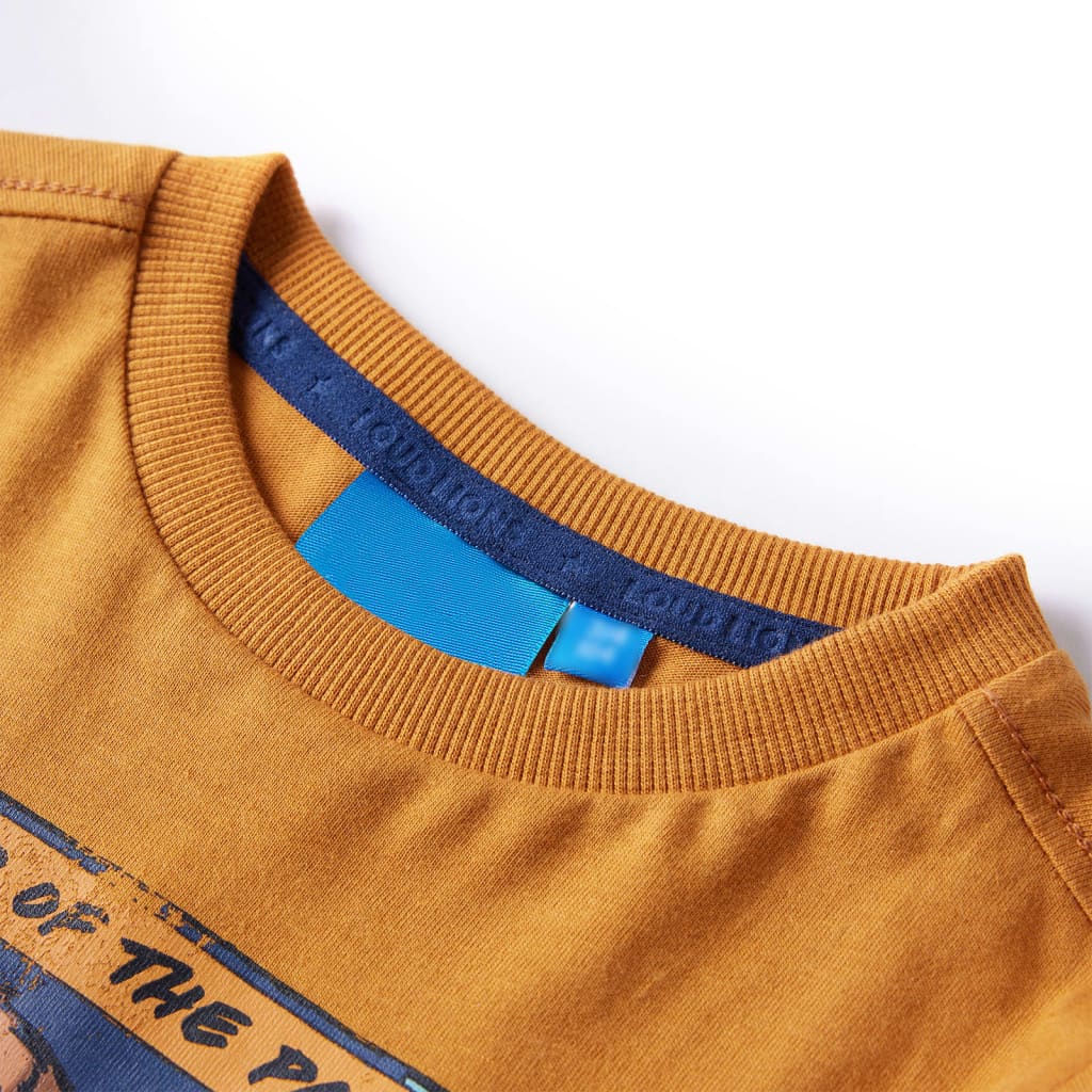 VidaXL Kindershirt mit langen Ärmeln 140 dunkel dunkelocker