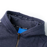 VidaXL Kinderstrickjacke mit Kapuze und Reißverschluss 104 dunkelblau gemischt