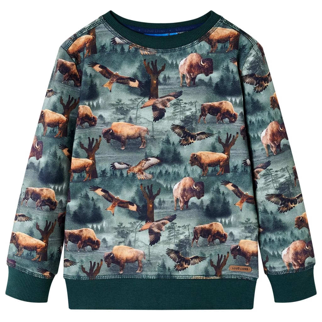 VidaXL Kinderpullover 128 Dunkelgrün