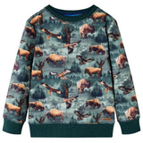 VidaXL Kinderpullover 128 Dunkelgrün