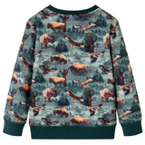 VidaXL Kinderpullover 128 Dunkelgrün