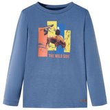 VidaXL Kindershirt mit langen Ärmeln 92 blau gemischt