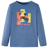 VidaXL Kindershirt mit langen Ärmeln 140 blau gemischt