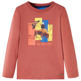 VidaXL Kindershirt mit langen Ärmeln 104 hennafarben