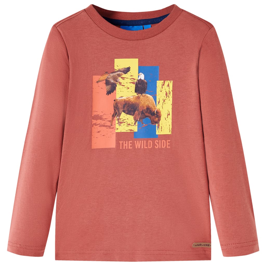 VidaXL Kindershirt mit langen Ärmeln 128 hennafarben