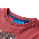 VidaXL Kindershirt mit langen Ärmeln 104 Rotbraun