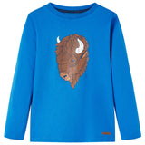 VidaXL Kindershirt mit langen Ärmeln 104 Kobaltblau