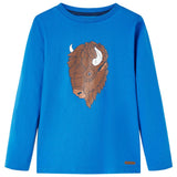 VidaXL Kindershirt mit langen Ärmeln 116 Kobaltblau