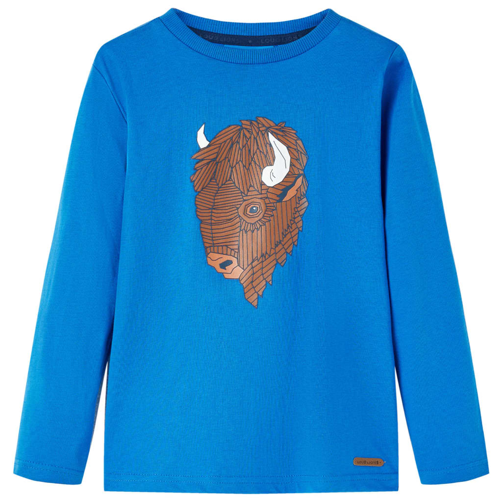 VidaXL Kindershirt mit langen Ärmeln 128 Kobaltblau