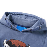 VidaXL Kinderpullover mit Kapuze 104 blau gemischt