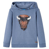 VidaXL Kinderpullover mit Kapuze 116 blau gemischt