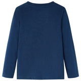 VidaXL Kindershirt mit langen Ärmeln 92 Marineblau