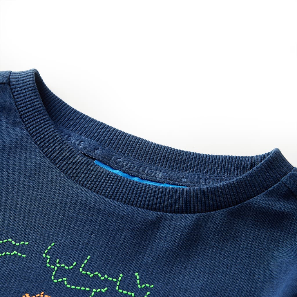 VidaXL Kindershirt mit langen Ärmeln 92 Marineblau
