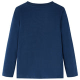 VidaXL Kindershirt mit langen Ärmeln 128 Marineblau