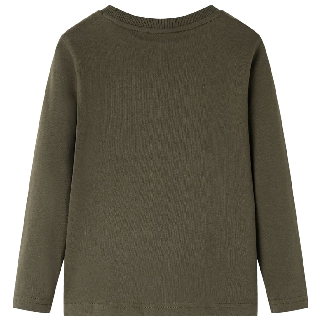 VidaXL Kindershirt mit langen Ärmeln 116 Khaki