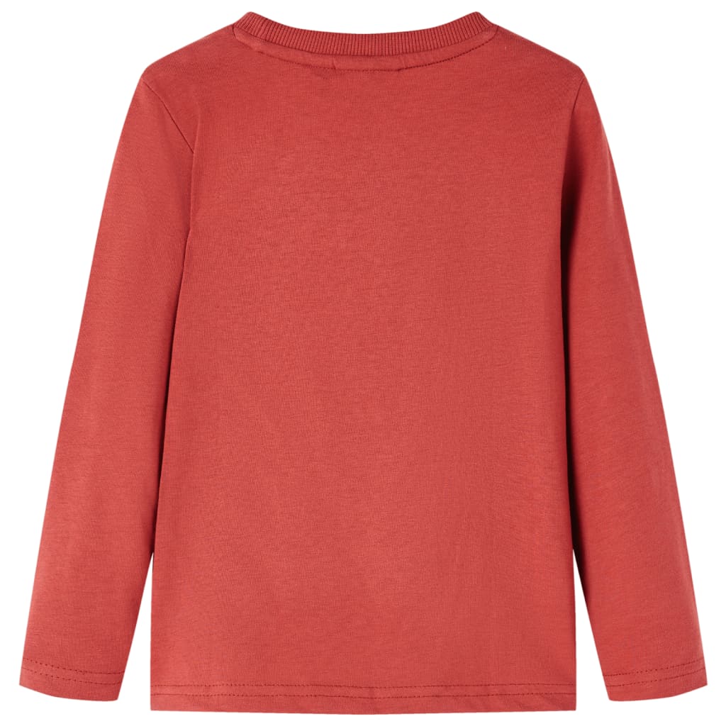 VidaXL Kindershirt mit langen Ärmeln 140 Rotbraun
