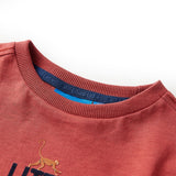 VidaXL Kindershirt mit langen Ärmeln 140 Rotbraun