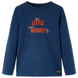 VidaXL Kindershirt mit langen Ärmeln 92 Marineblau