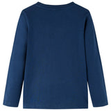 VidaXL Kindershirt mit langen Ärmeln 104 Marineblau