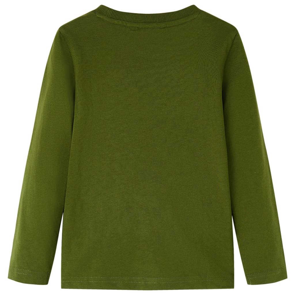 VidaXL Kindershirt mit langen Ärmeln 92 dunkles Khaki