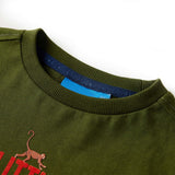 VidaXL Kindershirt mit langen Ärmeln 116 dunkles Khaki