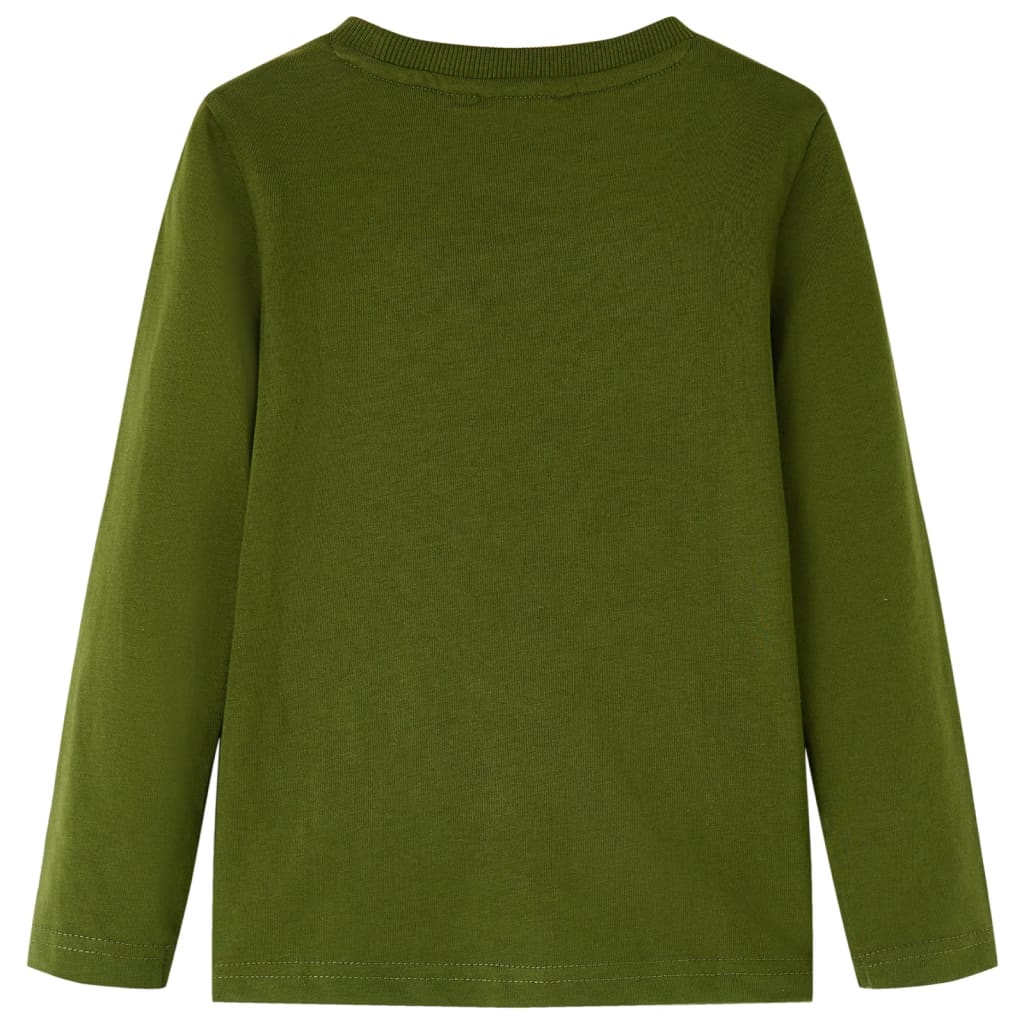 VidaXL Kindershirt mit langen Ärmeln 128 dunkles Khaki