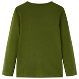 VidaXL Kindershirt mit langen Ärmeln 128 dunkles Khaki
