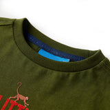 VidaXL Kindershirt mit langen Ärmeln 128 dunkles Khaki