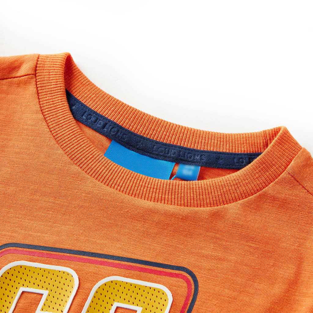 VidaXL Kindershirt mit langen Ärmeln 104 Dunkelorange