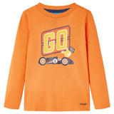 VidaXL Kindershirt mit langen Ärmeln 116 Dunkelorange