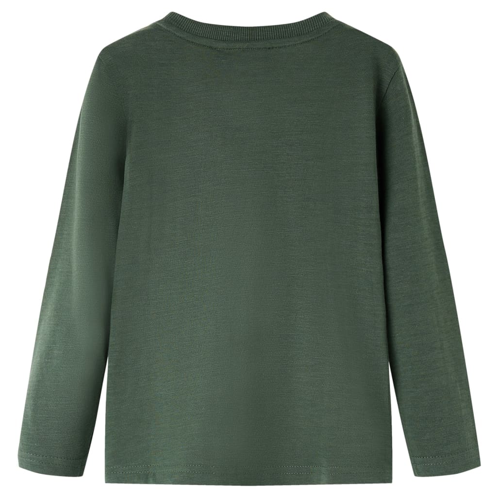VidaXL Kindershirt mit langen Ärmeln 92 Dunkelgrün